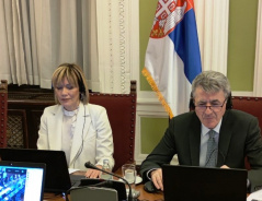 9. februar 2022. Narodni poslanici prof. dr Žarko Obradović i Danijela Veljović